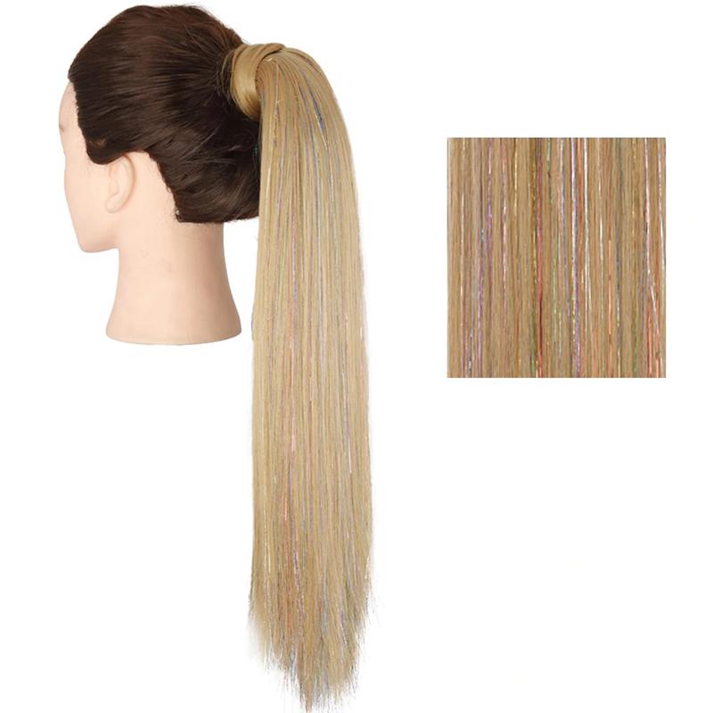 Long Straight Clip-In Ponytail Extension – 22 Inch High-Temperature Fiber for Volume and Length 66