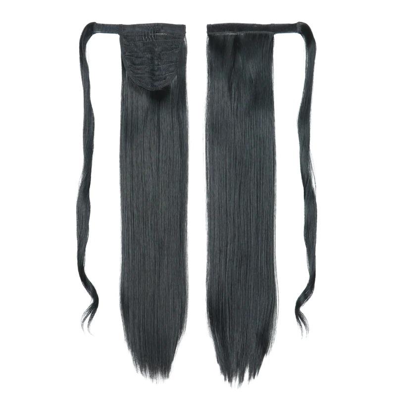 Long Straight Clip-In Ponytail Extension – 22 Inch High-Temperature Fiber for Volume and Length 68