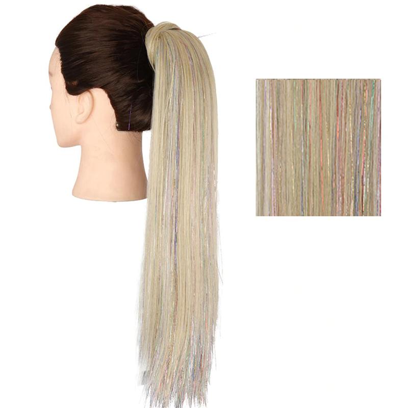 Long Straight Clip-In Ponytail Extension – 22 Inch High-Temperature Fiber for Volume and Length 69