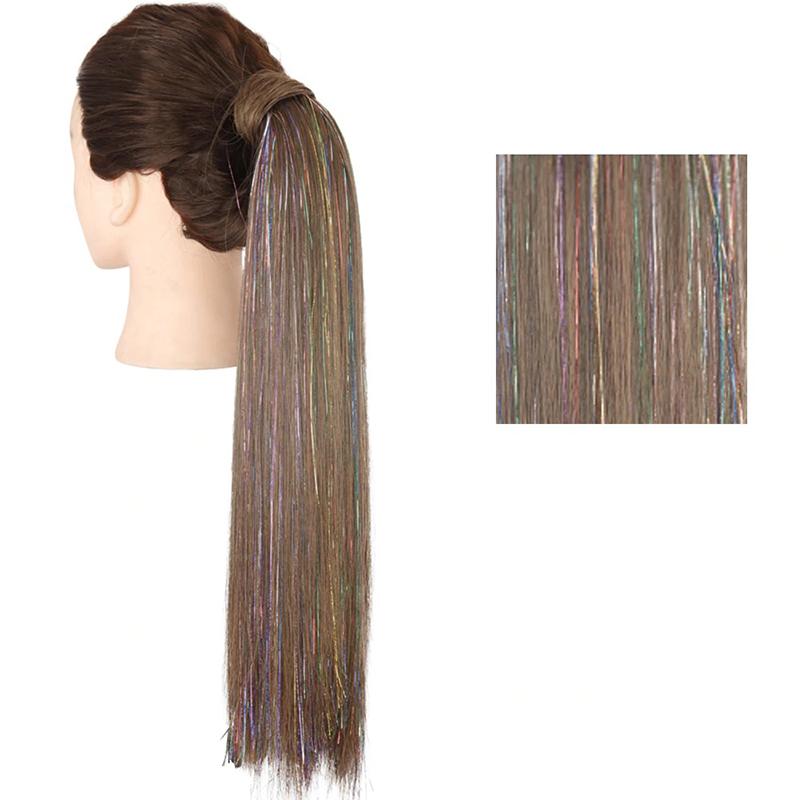 Long Straight Clip-In Ponytail Extension – 22 Inch High-Temperature Fiber for Volume and Length 77