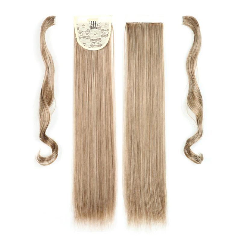Long Straight Clip-In Ponytail Extension – 22 Inch High-Temperature Fiber for Volume and Length 8