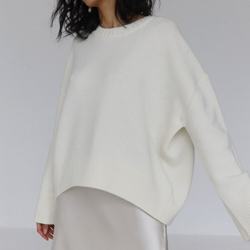 Loose-Fitting O-Neck Oversized Pullover Sweaters 7