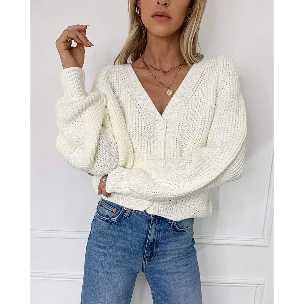 Loose Sleeve Knit Cardigan Sweater 3