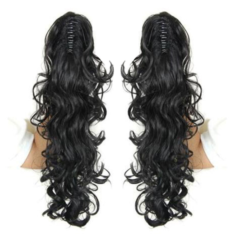 Luscious Long Wavy Clip-in Ponytail Extension – 20 Inch, Heat-Resistant, Easy to Wear for Women 0