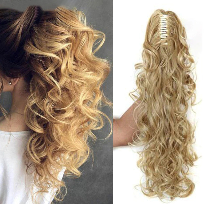 Luscious Long Wavy Clip-in Ponytail Extension – 20 Inch, Heat-Resistant, Easy to Wear for Women 1
