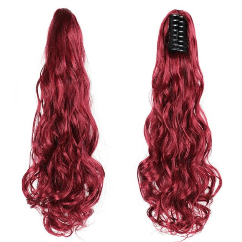 Luscious Long Wavy Clip-in Ponytail Extension – 20 Inch, Heat-Resistant, Easy to Wear for Women 10