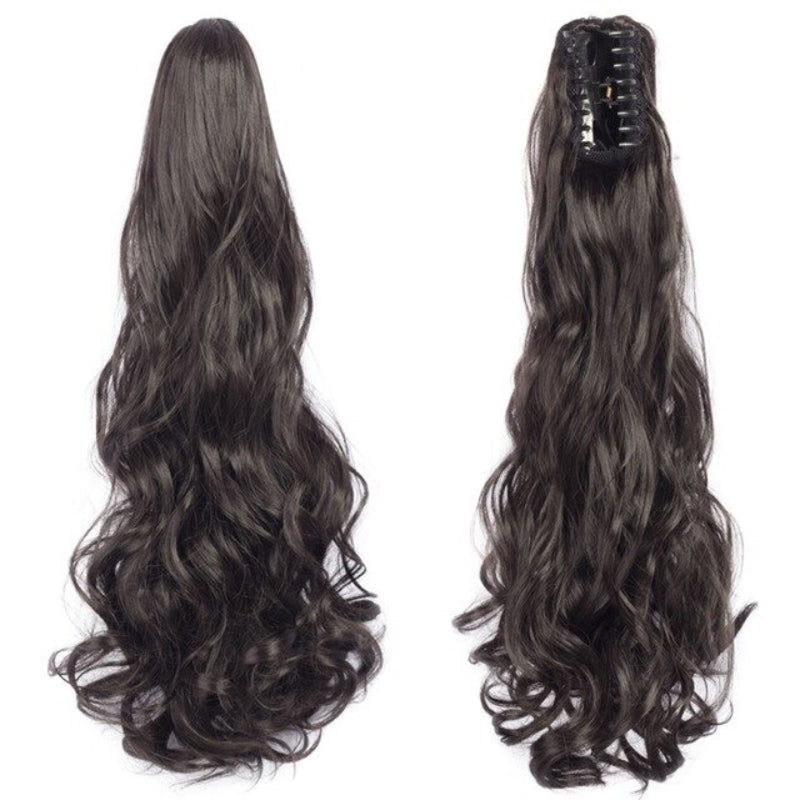 Luscious Long Wavy Clip-in Ponytail Extension – 20 Inch, Heat-Resistant, Easy to Wear for Women 12