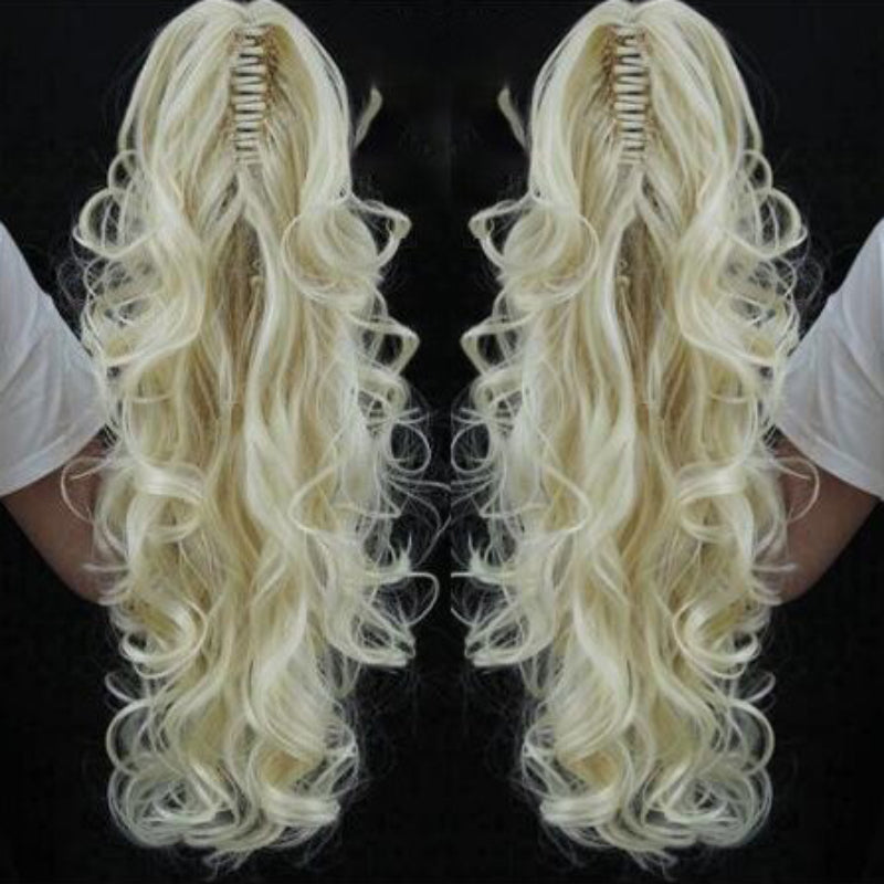 Luscious Long Wavy Clip-in Ponytail Extension – 20 Inch, Heat-Resistant, Easy to Wear for Women 22