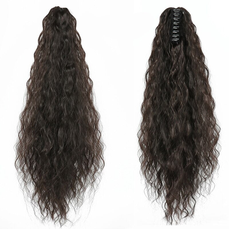 Luscious Long Wavy Clip-in Ponytail Extension – 20 Inch, Heat-Resistant, Easy to Wear for Women 25