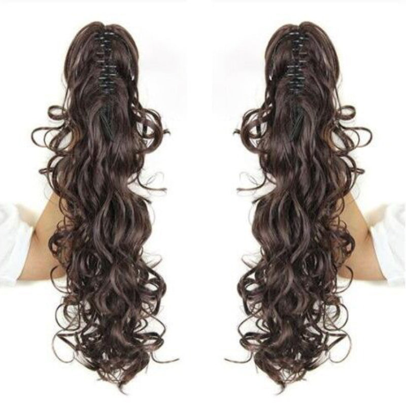 Luscious Long Wavy Clip-in Ponytail Extension – 20 Inch, Heat-Resistant, Easy to Wear for Women 32