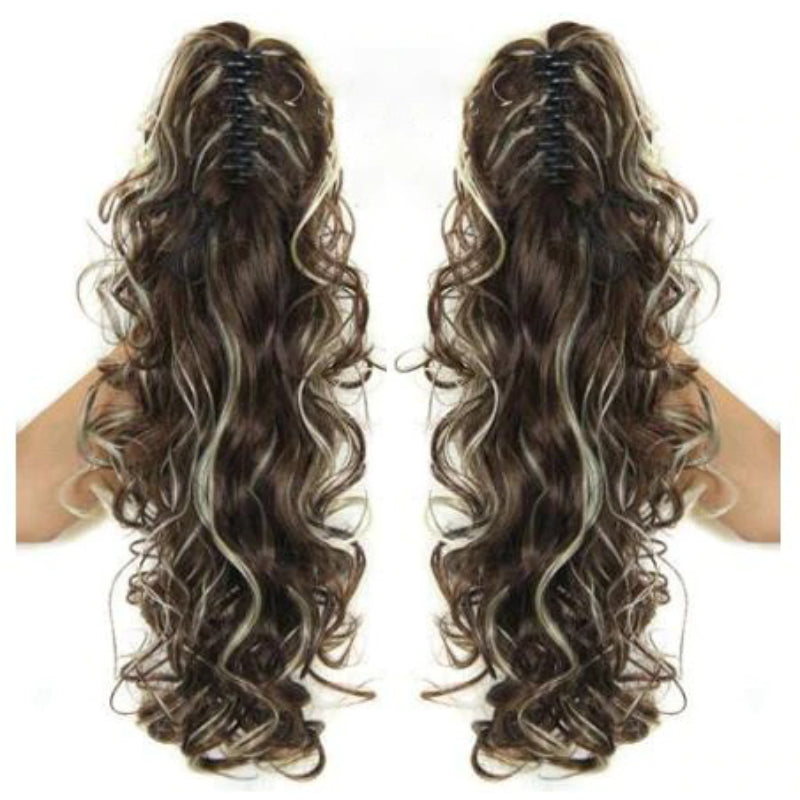 Luscious Long Wavy Clip-in Ponytail Extension – 20 Inch, Heat-Resistant, Easy to Wear for Women 6