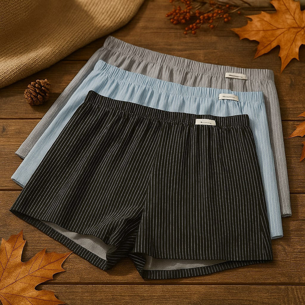 Men's Cotton Boxer Shorts - detail view | Hensley London
