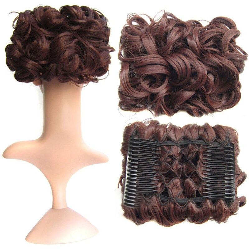 Messy Curly Bun Extensions with Soft Comb Clips – Instant Volume for All Hair Types 13