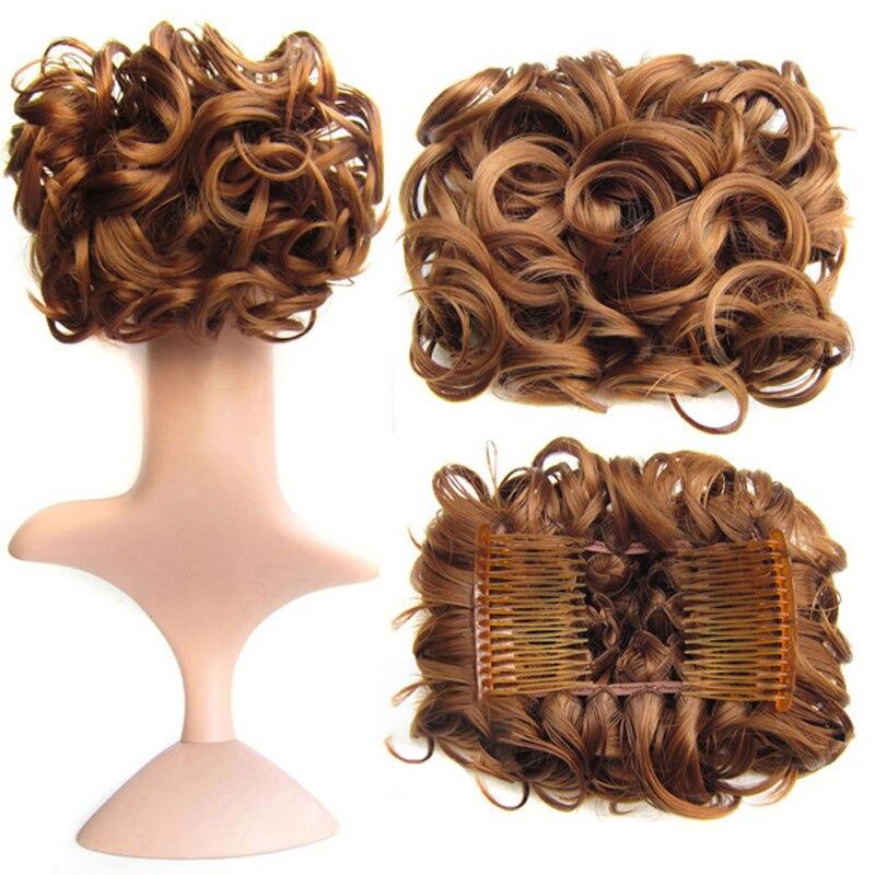 Messy Curly Bun Extensions with Soft Comb Clips – Instant Volume for All Hair Types 36