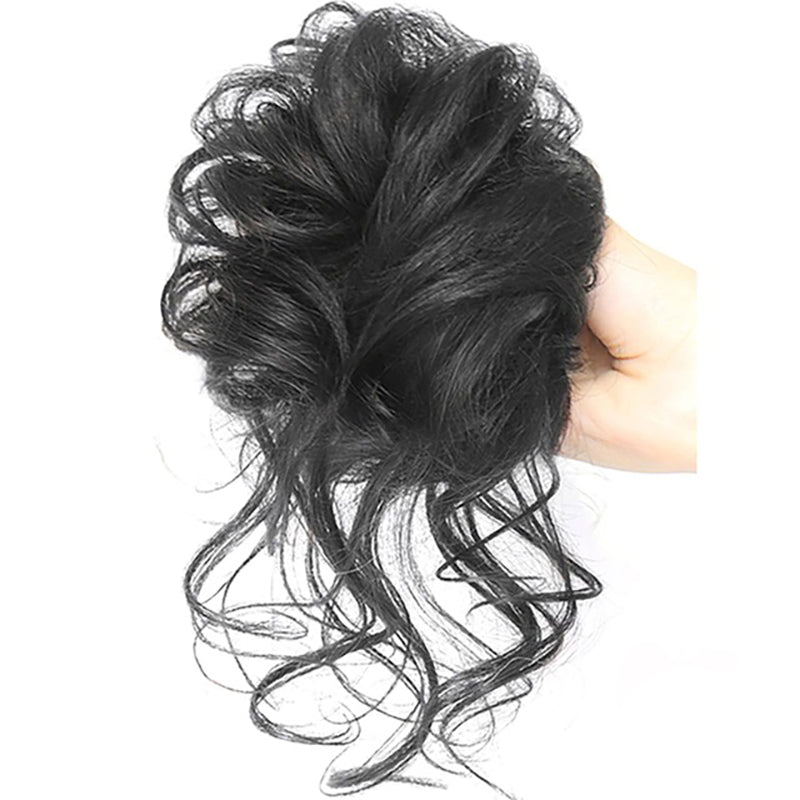 Messy Curly Hair Bun Extensions Scrunchie - Lightweight High-Temperature Fiber Hair Accessory for Effortless Styling 0