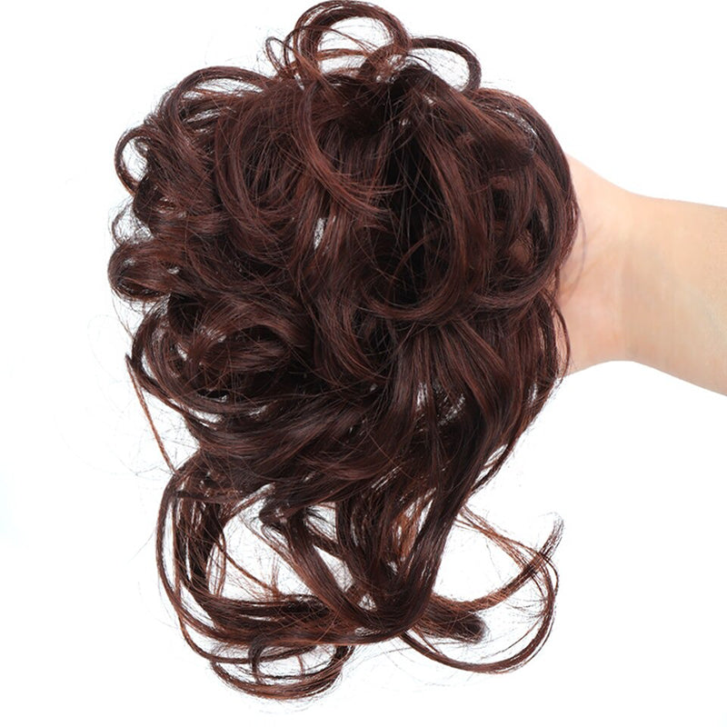Messy Curly Hair Bun Extensions Scrunchie - Lightweight High-Temperature Fiber Hair Accessory for Effortless Styling 8