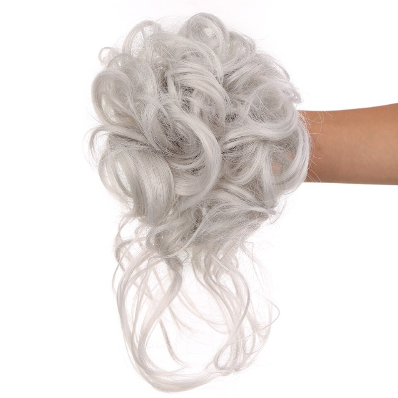 Messy Curly Hair Bun Extensions – Effortless Scrunchie Hair Accessory for Quick Styling, Soft High-Temperature Fiber 10