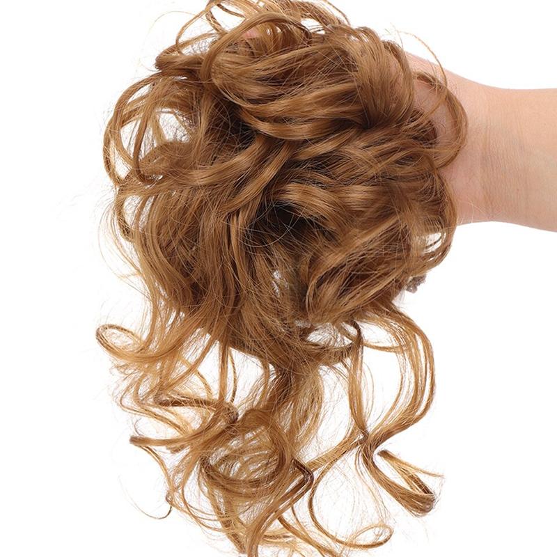Messy Curly Hair Bun Extensions – Effortless Scrunchie Hair Accessory for Quick Styling, Soft High-Temperature Fiber 22