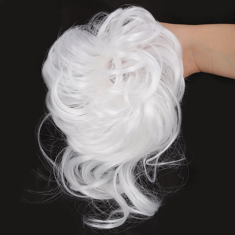 Messy Curly Hair Bun Extensions – Effortless Scrunchie Hair Accessory for Quick Styling, Soft High-Temperature Fiber 25