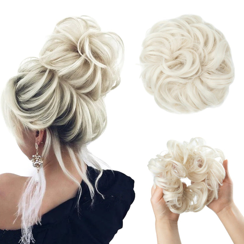 Messy Curly Hair Bun Extensions – Elastic Scrunchy for Instant Volume and Style 24