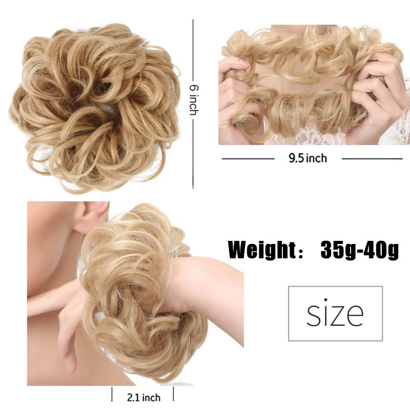Messy Curly Hair Bun Extensions – Elastic Scrunchy for Instant Volume and Style 6