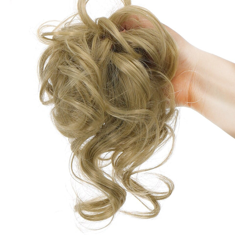 Messy Curly Hair Bun Scrunchie Extensions – Blonde Volume Hair Accessory 10