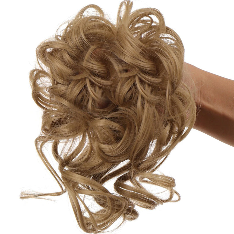 Messy Curly Hair Bun Scrunchie Extensions – Blonde Volume Hair Accessory 11