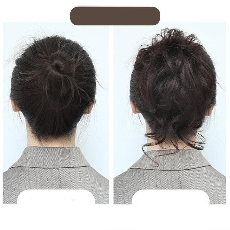 Messy Curly Hair Bun Scrunchie Extensions – Blonde Volume Hair Accessory 5