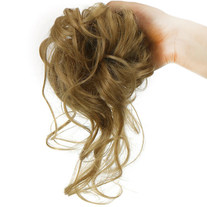 Messy Curly Hair Bun Scrunchie Extensions – Blonde Volume Hair Accessory 8