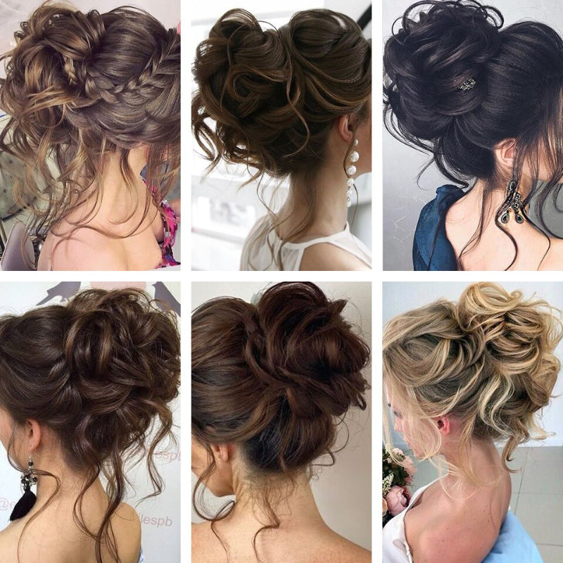 Messy Curly Hair Bun Scrunchie Extensions – Lightweight, Voluminous Hair Accessory 2