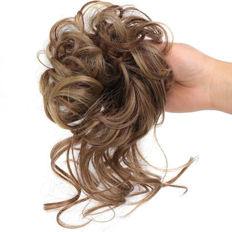 Messy Curly Hair Bun Scrunchie Extensions – Lightweight, Voluminous Hair Accessory 23