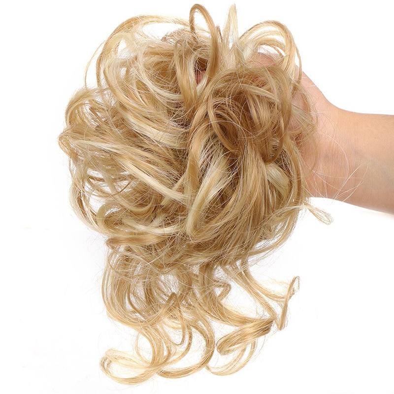 Messy Curly Hair Bun Scrunchie Extensions – Lightweight, Voluminous Hair Accessory 24