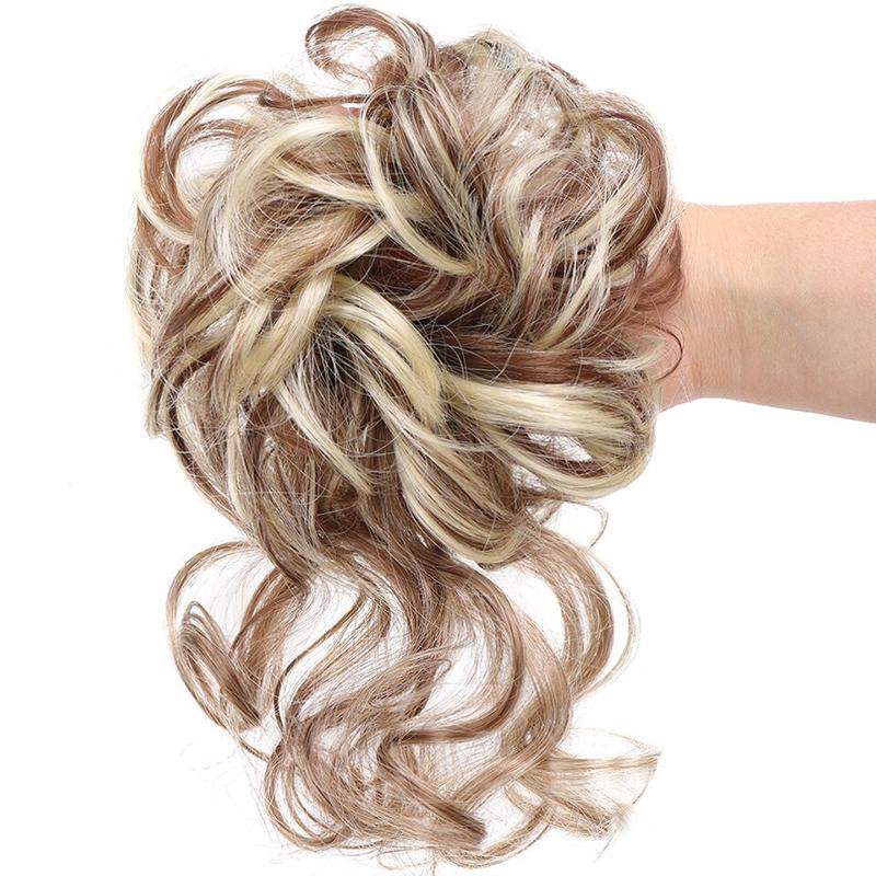 Messy Curly Hair Bun Scrunchie Extensions – Lightweight, Voluminous Hair Accessory 27