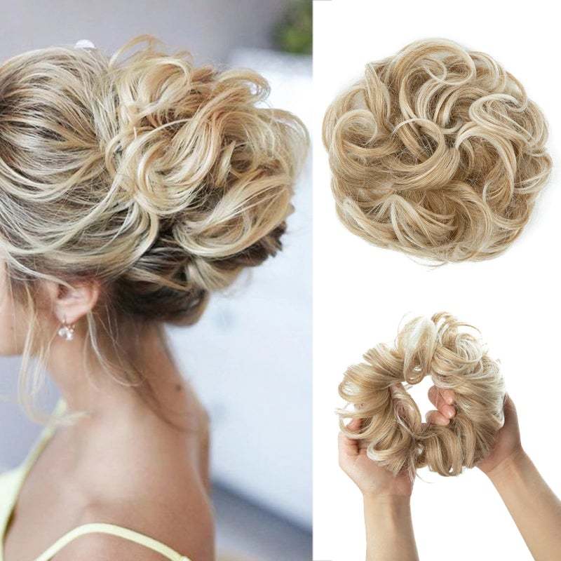Messy Curly Hair Bun Scrunchy Extension – Lightweight High-Temperature Fiber Hair Accessory 12