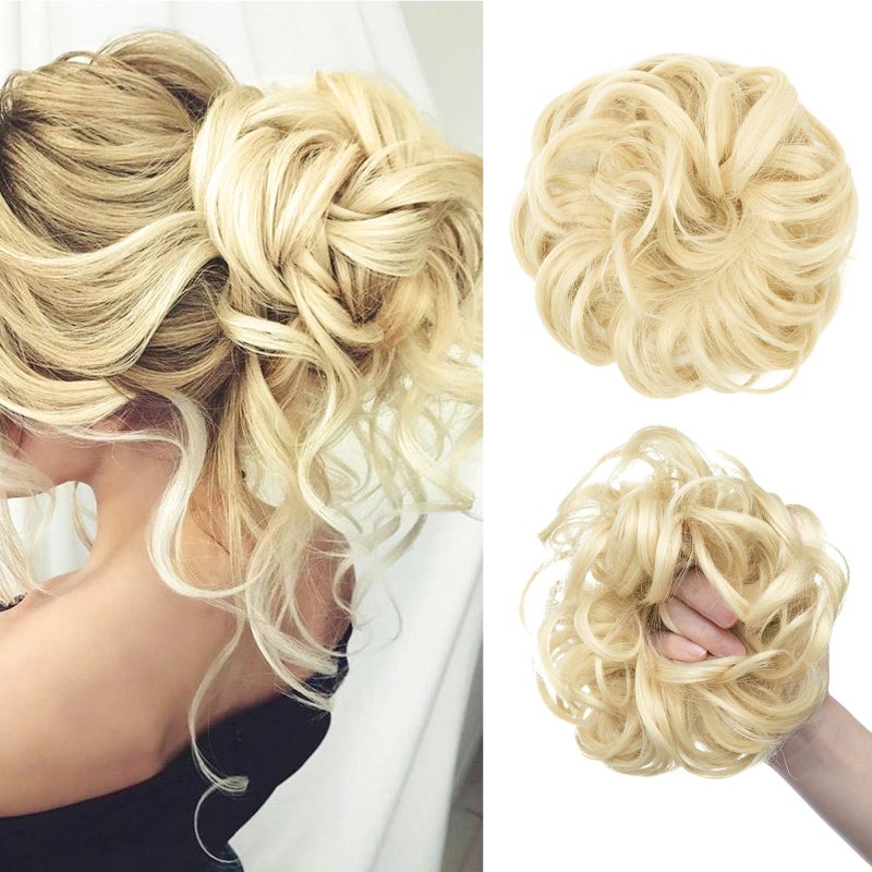 Messy Curly Hair Bun Scrunchy Extension – Lightweight High-Temperature Fiber Hair Accessory 15