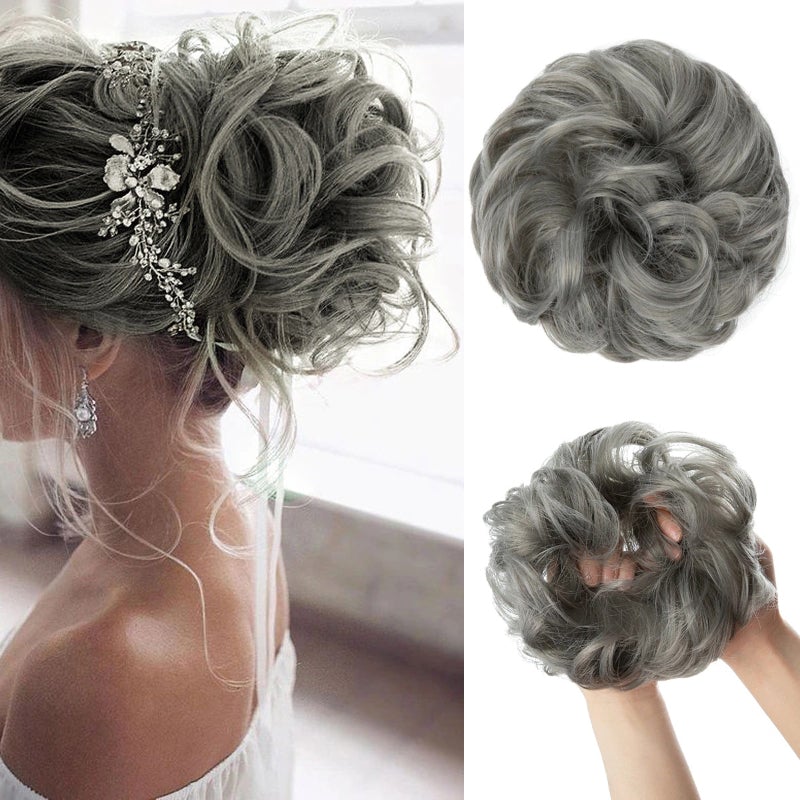 Messy Curly Hair Bun Scrunchy Extension – Lightweight High-Temperature Fiber Hair Accessory 18