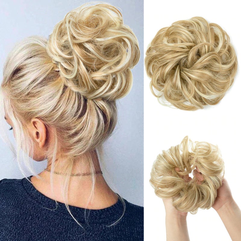 Messy Curly Hair Bun Scrunchy Extension – Lightweight High-Temperature Fiber Hair Accessory 19