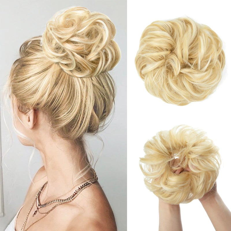 Messy Curly Hair Bun Scrunchy Extension – Lightweight High-Temperature Fiber Hair Accessory 23