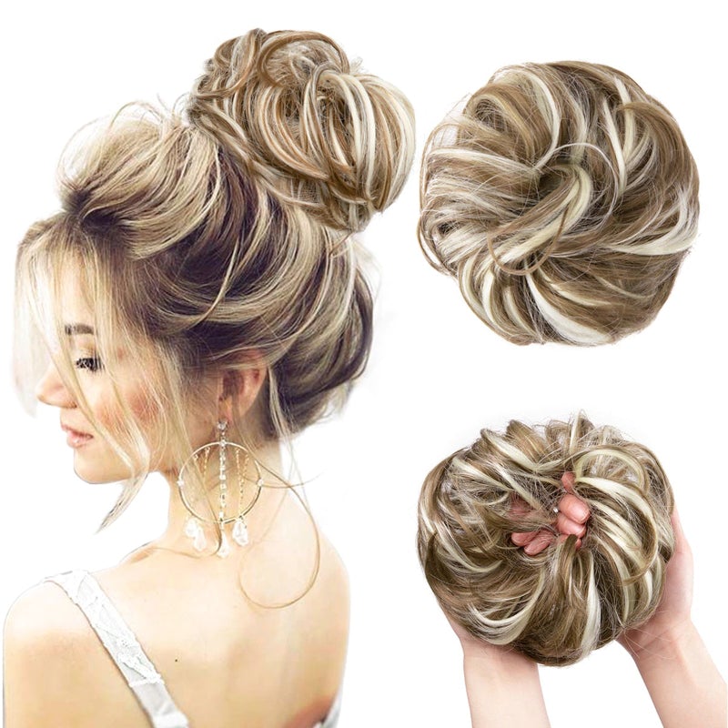 Messy Curly Hair Bun Scrunchy Extension – Lightweight High-Temperature Fiber Hair Accessory 27