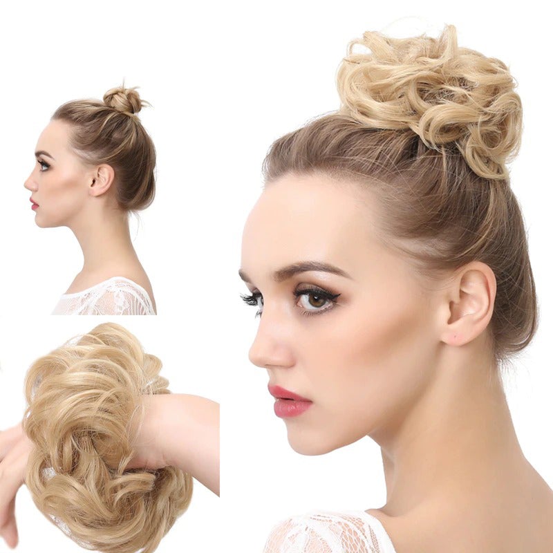 Messy Curly Hair Bun Scrunchy Extension – Lightweight High-Temperature Fiber Hair Accessory 3