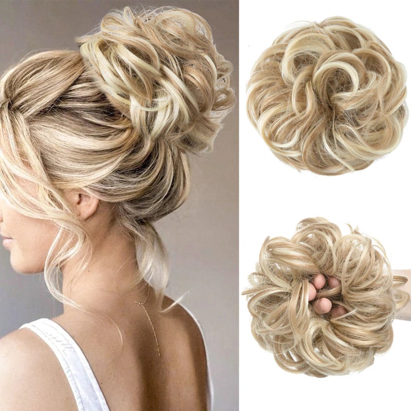 Messy Curly Hair Bun Scrunchy Extension – Lightweight High-Temperature Fiber Hair Accessory 33