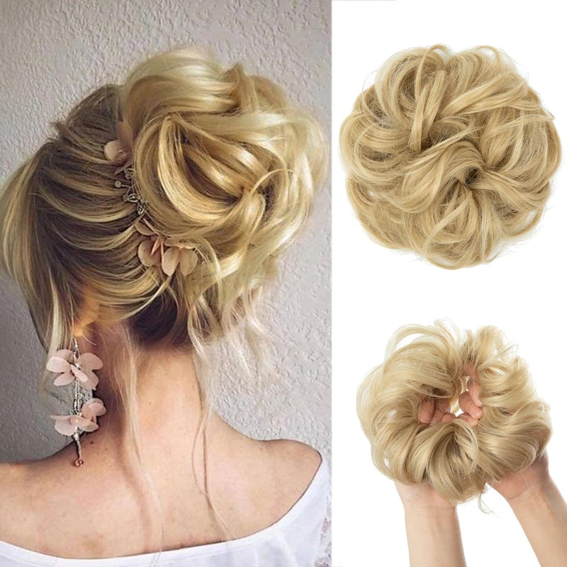 Messy Curly Hair Bun Scrunchy Extension – Lightweight High-Temperature Fiber Hair Accessory 36