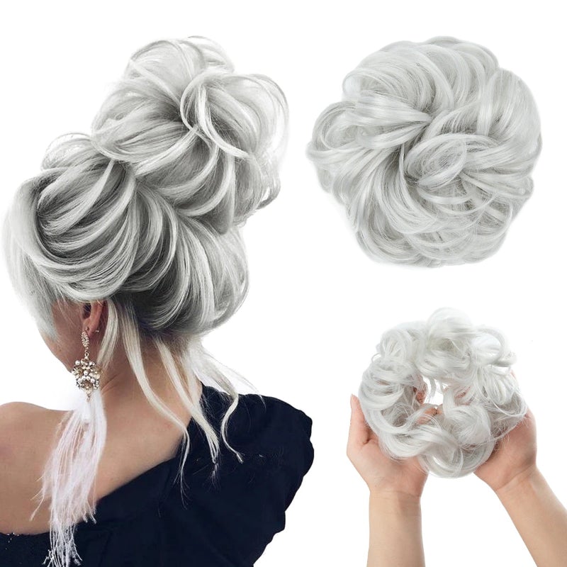 Messy Curly Hair Bun Scrunchy Extension – Lightweight High-Temperature Fiber Hair Accessory 8