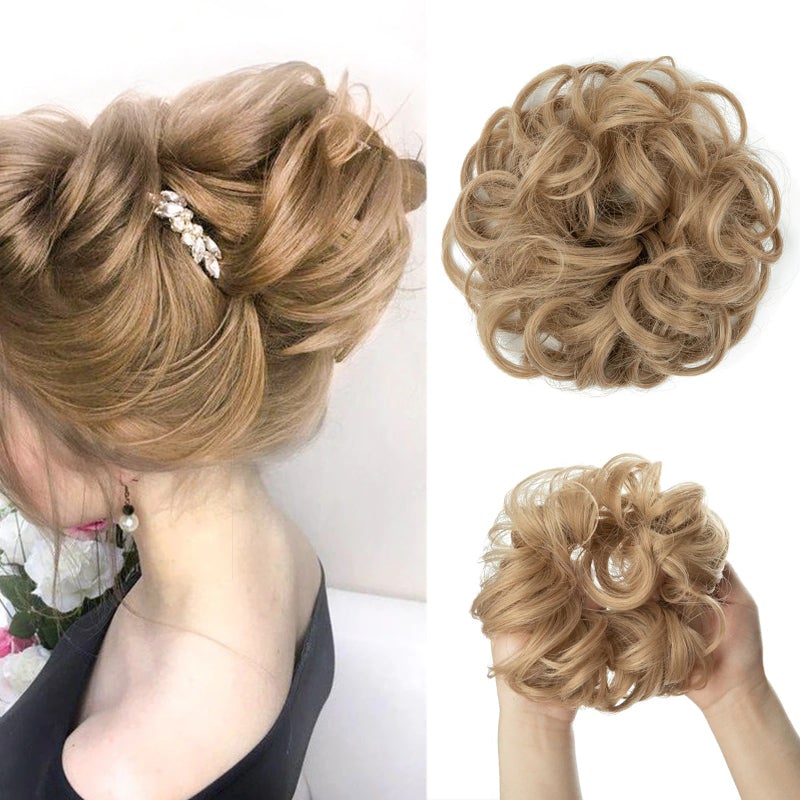 Messy Curly Hair Bun Scrunchy Extension – Lightweight High-Temperature Fiber Hair Accessory 9
