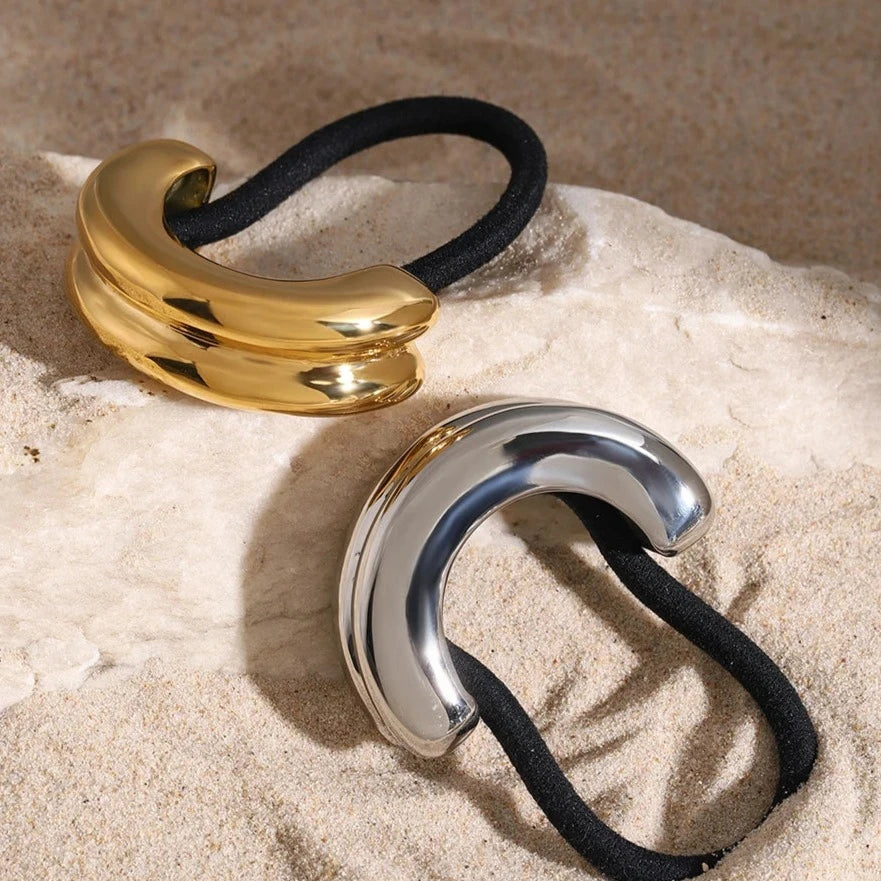Mini Double Arch Cuff Bracelet for Women – Hypoallergenic 18k Gold-Plated Stainless Steel, Waterproof and Stylish 7