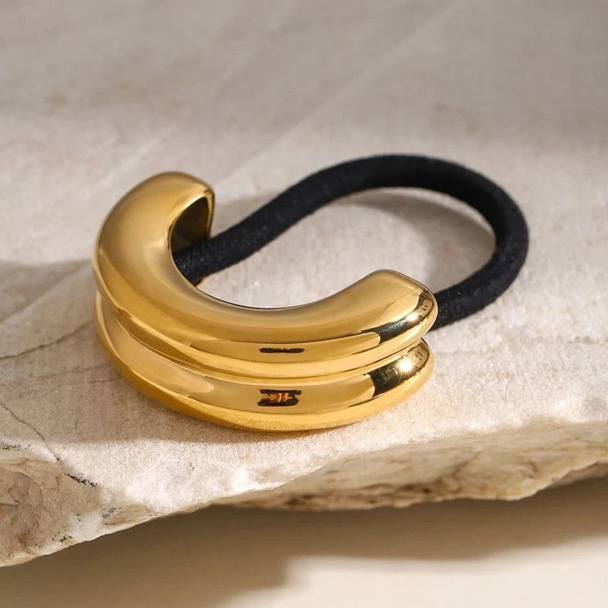 Mini Double Arch Cuff Bracelet for Women – Hypoallergenic 18k Gold-Plated Stainless Steel, Waterproof and Stylish 8