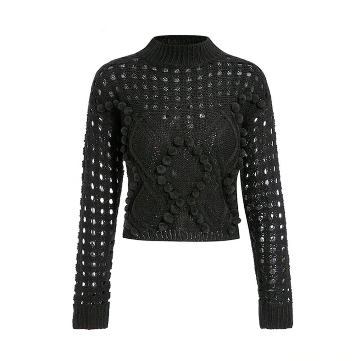 Misty - Hollow-out Long Sleeved Winter Sweater 7