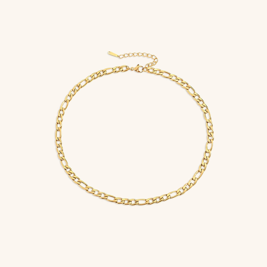 Modern Gold Chain Necklace with Adjustable Lengths – Hypoallergenic Stainless Steel-Plated 14k Gold 8