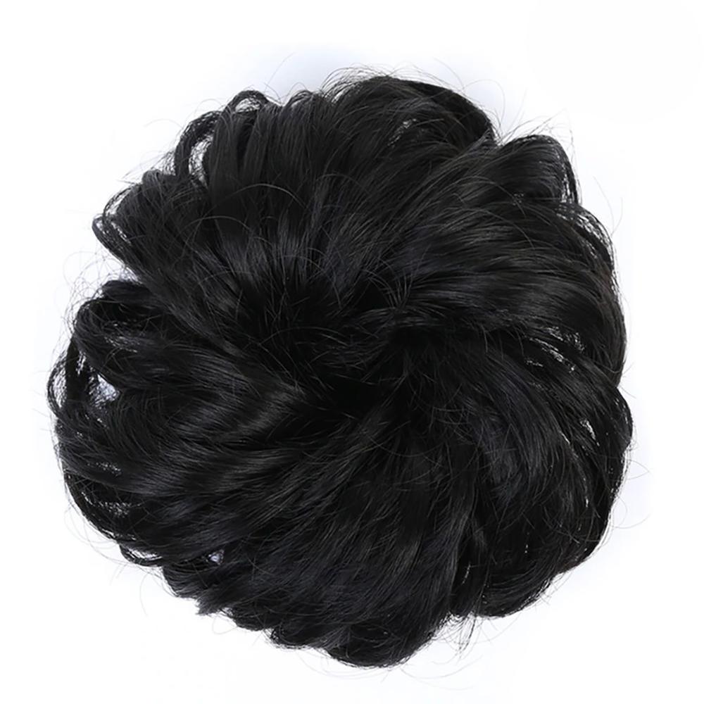 Natural Look Synthetic Messy Hair Bun Scrunchie Extension – Effortless Curly Hair Accessory 14
