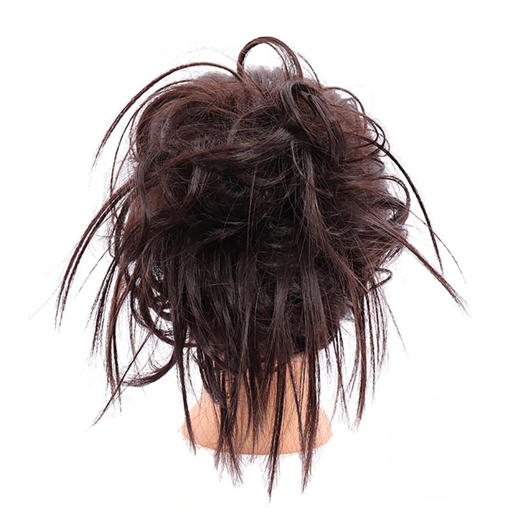 Natural Look Synthetic Messy Hair Bun Scrunchie Extension – Effortless Curly Hair Accessory 15